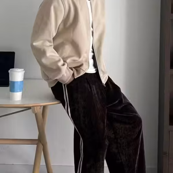 Men Solid Beige Full Zip High Neck Sweatshirt | Stylish Winterwear Jacket | Soft Fleece Warm Hoodie Alternative | Casual Slim Fit Zipper Sweatshirt for Men