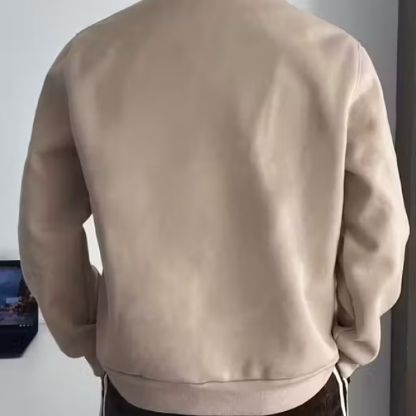 Men Solid Beige Full Zip High Neck Sweatshirt | Stylish Winterwear Jacket | Soft Fleece Warm Hoodie Alternative | Casual Slim Fit Zipper Sweatshirt for Men